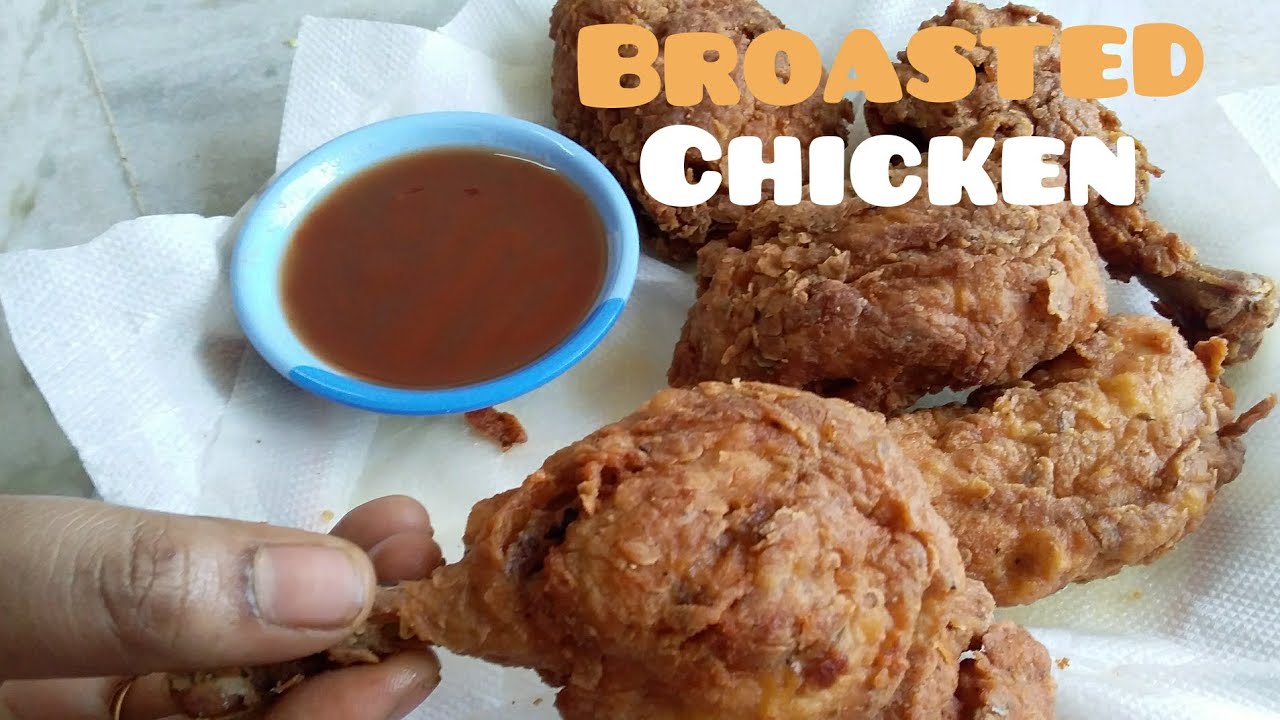 Broasted Chicken/fried Chicken In Pressure Cooker/snacks Recipe/shala's ...