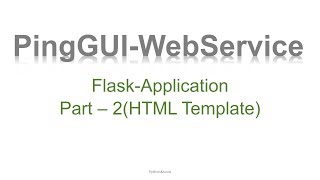 Python Web Service for Networking using Flask - HTML Templates