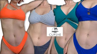 cupshe curvy swimwear try on haul