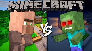 Baby Villager vs. Baby Zombie - Minecraft