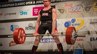 Jonny competes at IPF European championships. 650kg @ 93kg