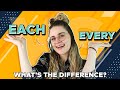 EACH vs EVERY 🤔 | What's the difference? | Uses and examples!