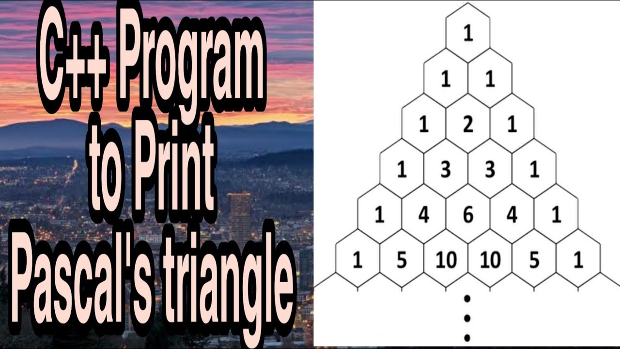 C Program To Print Pascal S Triangle Youtube