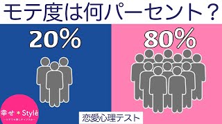 【恋愛心理テスト】１０の質問でわかるあなたのモテ度。異性にどう思われている？《恋の深層心理》