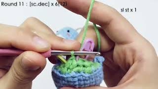 8、Left-handed /How to decrease (dec) single crochet