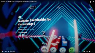 Dreams VR PSVR Beat Saber (Remixable for Custom Songs)