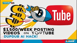 🤑 Copy-Paste Videos to Make $1,500 Weekly | DupDub AI Guide! 💰 #YouTubeEarnings #AIContent