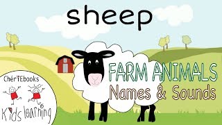 Baby Learning - Farm Animals Names and Sounds | Cheriebooks Kids Learning