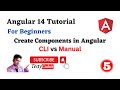 Angular 14 Tutorial for Beginner, Create component using Angular CLI and Manual, TestyCodeiz Angular