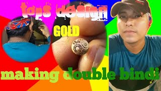 Gold Tops Design Making|vertical Double Bindi Design|6mm Tops|Rajaram Two Head Machine|MK Gold Smith