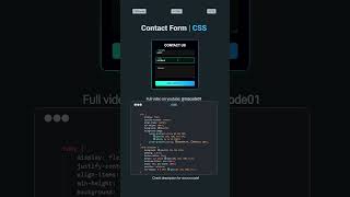 Build a STUNNING Contact Form with CSS (2025 Design Trends + Responsive Animations) #mzcode01 #css