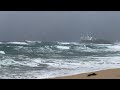 the unexpected winter snow on the beach