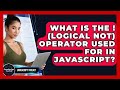 What Is The ! (logical NOT) Operator Used For In JavaScript? - JavaScript Toolkit