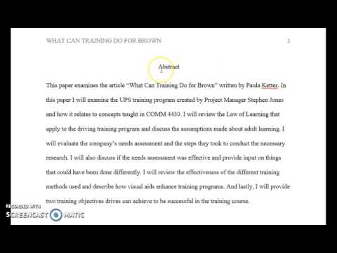 What is the example of APA format?
