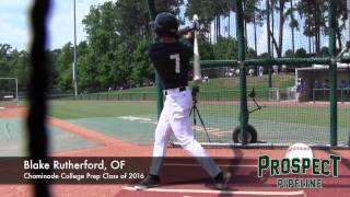 Blake Rutherford Prospect Video, OF, Chaminade College Prep Class of 2016 @USABaseball18U #TOS15