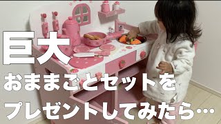 【デラックスキッチン】初めてのおままごと♪子どもの反応は・・・放置して観察