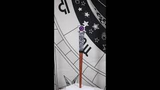 Ebros Wicca Sacred Moon Triple Moon Pentagram Magic Wand Cosplay Prop 14\