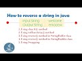 How to reverse a string in java. || Part - 1