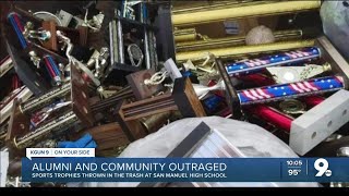 Parents and Students outraged over trashed trophies