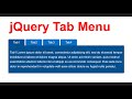 How to create  jQuery Tabs Menu | Custom jQuery Tabs Menu