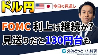 ドル円予想「注目FOMC 利上げ継続か？見送りだと再び130円台も」ビシッとわかる今日のドル円　2023/3/22