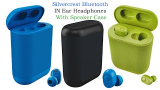 Silvercrest Bluetooth In Ear Headphones With Speaker Case