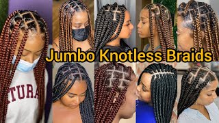 Jumbo Knotless Braids | Cute Knotless Box Braids Hairstyles | Bohemian Braids | Long Fulani Braids