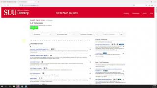 How to Find Discipline-Specific Databases Route 1, the A Z Database List Source