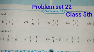 Problem set 22 Class 5th math | Fraction