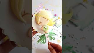 Cute Blondy Girl / Lollipop Holder / EVA Foam Craft / DIY / Shorts