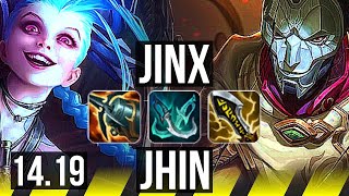 JINX \u0026 Rakan vs JHIN \u0026 Bard (ADC) | 11/0/7, Legendary | EUW Challenger | 14.19