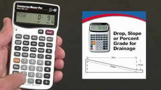 Construction Master Pro DT Drop or Slope Calculations How To