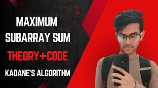 Maximum Subarray Sum | Kadane’s Algorithm Step-by-Step 💻 | LeetCode Solution
