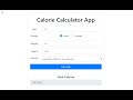 Simple Calorie Calculator App using JavaScript