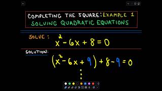 ❖ Completing the Square - Solving Quadratic Equations ❖