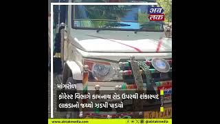 Mangrol : ફોરેસ્ટ વિભાગે કામનાથ રોડ ઉપરથી શંકાસ્પદ લાકડાનો જથ્થો ઝડપી પાડયો