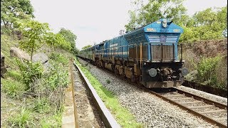 HUMMING BLEED BLUE WDP4B: 11098 ERNAKULAM-PUNE POORNA EXP || KONKAN RAILWAY