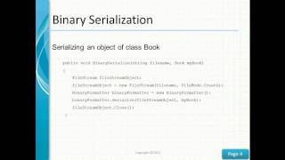 Binary Serialization