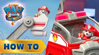 PAW Patrol Movie Marshall Transforming City Fire Truck 🚒 How To Play!