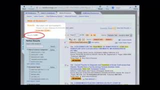 Finding Review Articles: Using Web of Science