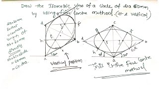 Isometric View of Circle | Method 2- Four centre system | Engineering Graphics