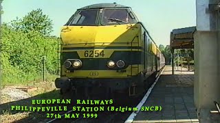 European Railways in the 1990s Philippeville Station (Belgium SNCB) on 27th May 1999