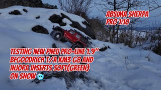 Testovací jízda Pro-line BFG K/M3 G8 TEST OF TIRES AND SOFT INSERTS ON SNOW #proline #injora #absima