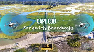 CAPE COD - Sandwich Boardwalk by AIR | Aerial Views | 4K | 2025.