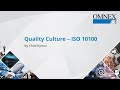 Quality Culture – ISO 10100 | Chad Kymal