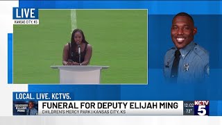 Miranda Ming remembers fallen sheriff's deputy in funeral service at Children's Mercy Park
