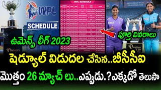WPL 2023 Time Table & Schedule Released By BCCI|WPL 2023 Latest Updates|Filmy Poster