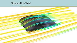 Flow visualization over an airfoil inside a wind tunnel