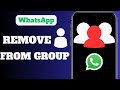 How To Remove Someone From WhatsApp Group | iOS & Android