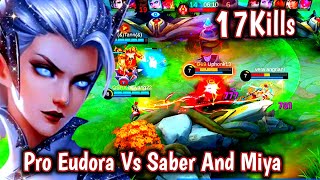 This Pro Eudora Destroying Pro Saber Miya And Gatokaca Mobile Legends Eudora gameplay